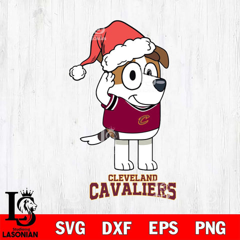 Cleveland Cavaliers Christmas Bluey Jack Sport Svg , Christmas Svg , Bluey svg , Digital Download, dxf eps png pdf file