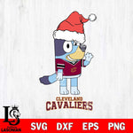 Cleveland Cavaliers Christmas Bluey Say Hi Svg , Christmas Svg , Bluey svg , Digital Download, dxf eps png pdf file