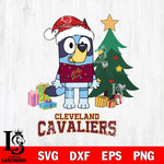 Cleveland Cavaliers Christmas Bluey Tree Sport Svg , Christmas Svg , Bluey svg , Digital Download, dxf eps png pdf file