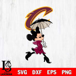 Cleveland Cavaliers Fancy Minnie Svg Eps Dxf Png File, Digital Download, Instant Download