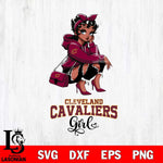 Cleveland Cavaliers Fashion Black Fan Girl Betty Boop