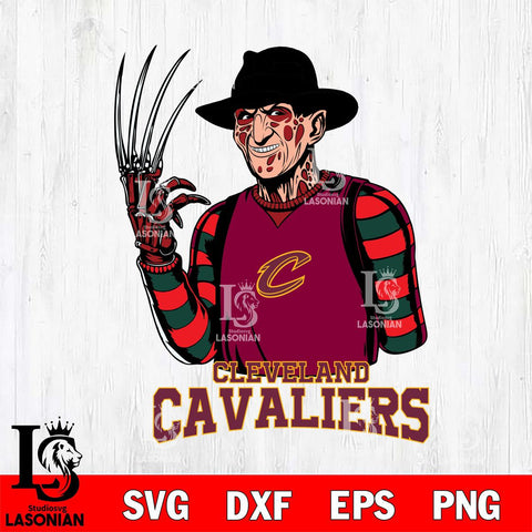 Cleveland Cavaliers Freddy Krueger Horror Svg Eps Dxf Png File, NBA svg, Digital Download, Instant Download