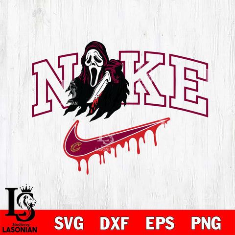 Cleveland Cavaliers Ghostface Nike Svg Eps Dxf Png File, Digital Download, Instant Download