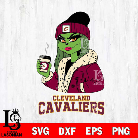 Cleveland Cavaliers Girls Grinch Bougie Svg Eps Dxf Png File, Digital Download, Instant Download