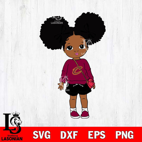 Cleveland Cavaliers Girls sport 3 Svg Eps Dxf Png File, Digital Download, Instant Download