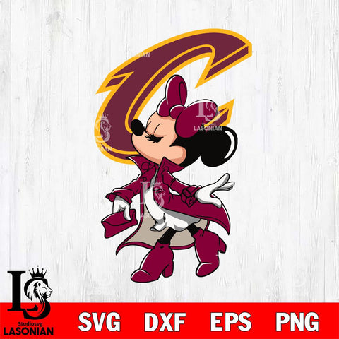 Cleveland Cavaliers Glamorous Minnie Svg Eps Dxf Png File, Digital Download, Instant Download