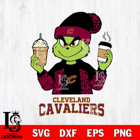 Cleveland Cavaliers Grinch 2 coffee Svg Eps Dxf Png File, Digital Download, Instant Download