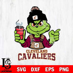 Cleveland Cavaliers Grinch with coffee Svg Eps Dxf Png File, Digital Download, Instant Download