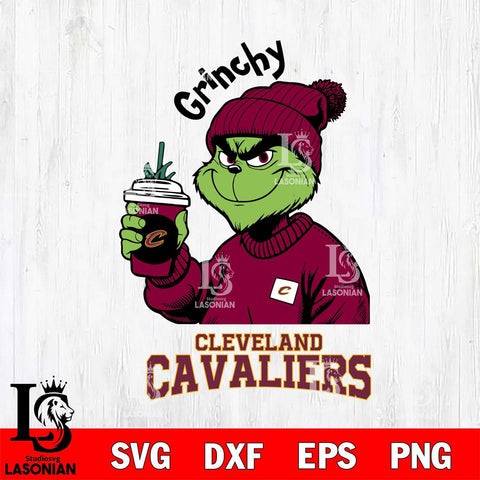 Cleveland Cavaliers Grinchy Bougie Christmas Cut Files Cricut, Svg Dxf Eps Png file , Silhouette