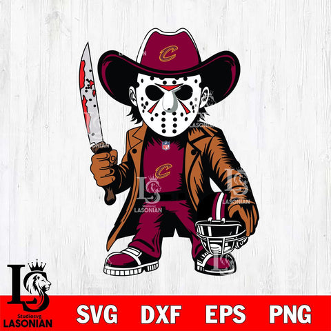 Cleveland Cavaliers Jason Voorhees Horror Svg Eps Dxf Png File, NBA svg, Digital Download, Instant Download