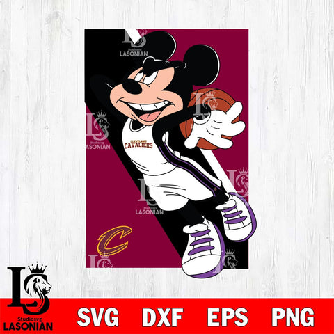 Cleveland Cavaliers Mickey Minne 6 Nba Svg Eps Dxf Png File, NBA svg, Digital Download, Instant Download