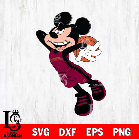 Cleveland Cavaliers Mickey Minne 7 Nba Svg Eps Dxf Png File, NBA svg, Digital Download, Instant Download