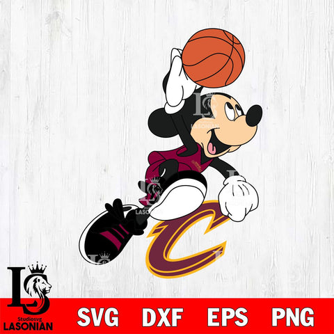 Cleveland Cavaliers Mickey Minne 8 Nba Svg Eps Dxf Png File, NBA svg, Digital Download, Instant Download