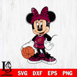 Cleveland Cavaliers Mickey Minne Nba Svg Eps Dxf Png File, NBA svg, Digital Download, Instant Download