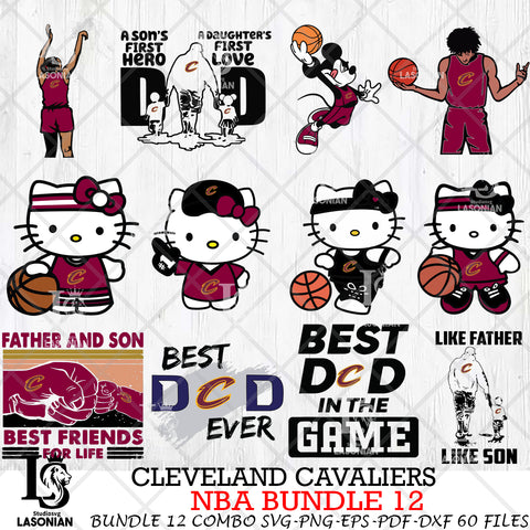 Cleveland Cavaliers NBA Bundle 12 Svg Eps Dxf Png File, Digital Download, Instant Download