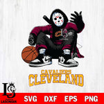 Cleveland Cavaliers NBA Jason Voorhees Halloween SVG Svg Eps Dxf Png File, Digital Download, Instant Download