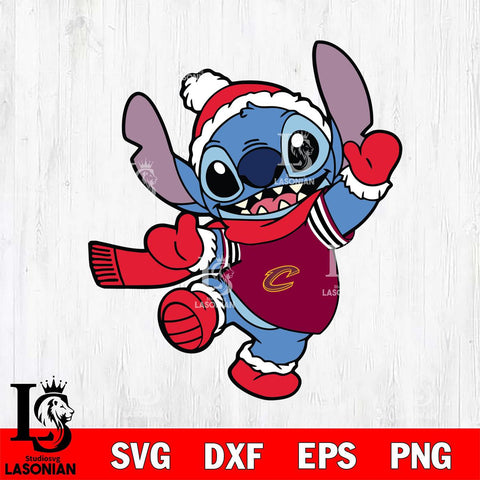 Cleveland Cavaliers Stitch Disney Christmas Svg Dxf Eps Png file, Digital download,Clipart, Cut Files Cricut , Silhouette