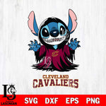 Cleveland Cavaliers Stitch Ghost Svg Eps Dxf Png File, NBA svg, Digital Download, Instant Download