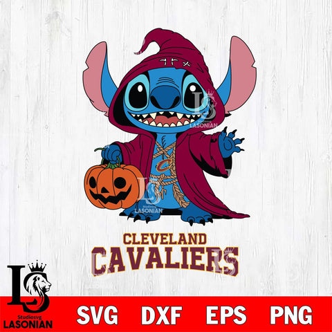 Cleveland Cavaliers Stitch Horror Svg Eps Dxf Png File, NBA svg, Digital Download, Instant Download