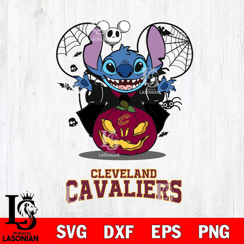 Cleveland Cavaliers Stitch Horror Halloween Svg Eps Dxf Png File, Digital Download, Instant Download