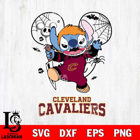 Cleveland Cavaliers Stitch Michael Halloween Svg Eps Dxf Png File, Digital Download, Instant Download