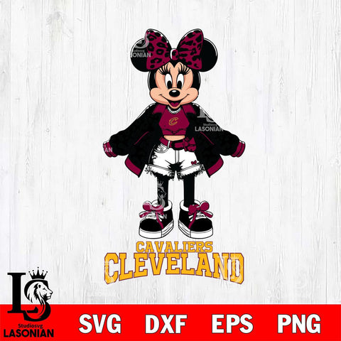 Cleveland Cavaliers Style Minnie Disney Svg Eps Dxf Png File, Digital Download, Instant Download