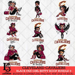 Cleveland Cavaliers Black Fan Girl Betty Boop Bundle 9 Svg Eps Dxf Png File, Digital Download, Instant Download