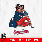 Cleveland Guardians Awesome Black Fan Girl Betty Boop