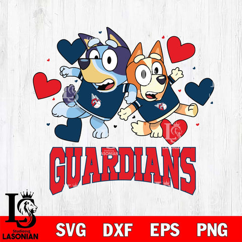 Cleveland Guardians Bluey & Bingo 10 Svg Eps Dxf Png File, MLB svg, Digital Download, Instant Download