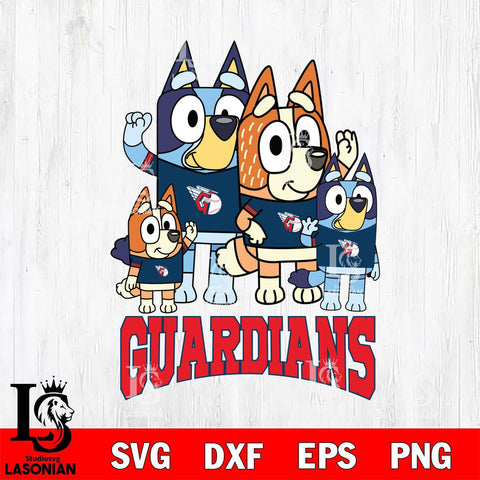 Cleveland Guardians Bluey & Bingo 14 Svg Eps Dxf Png File, MLB svg, Digital Download, Instant Download