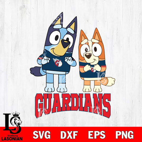 Cleveland Guardians Bluey & Bingo 6 Svg Eps Dxf Png File, MLB svg, Digital Download, Instant Download