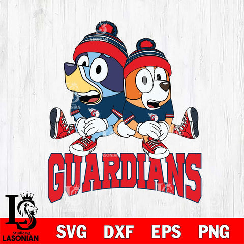 Cleveland Guardians Bluey & Bingo 8 Svg Eps Dxf Png File, MLB svg, Digital Download, Instant Download