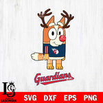 Cleveland Guardians Bluey Chilli Christmas Deer Svg Eps Dxf Png File, Digital Download