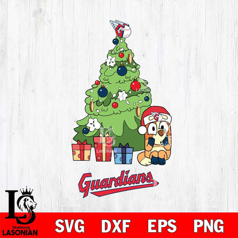 Cleveland Guardians Bluey Chilli Christmas Tree Svg Eps Dxf Png File, Digital Download