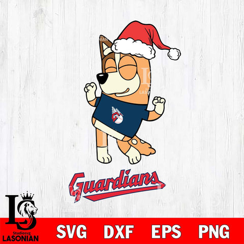 Cleveland Guardians Bluey Chilli Happy Christmas Svg Eps Dxf Png File, Digital Download