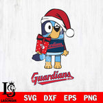 Cleveland Guardians Bluey Christmas Svg Eps Dxf Png File, Digital Download