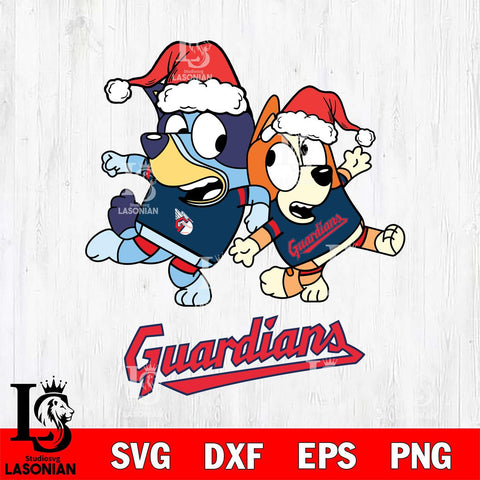 Cleveland Guardians Bluey Christmas Holiday Svg Eps Dxf Png File, Digital Download