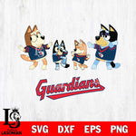 Cleveland Guardians Bluey Dance Squats Svg Eps Dxf Png File, Digital Download, Instant Download