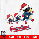 Cleveland Guardians Bluey Family Christmas Svg Eps Dxf Png File, Digital Download