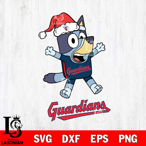 Cleveland Guardians Bluey Happy Christmas Svg Eps Dxf Png File, Digital Download