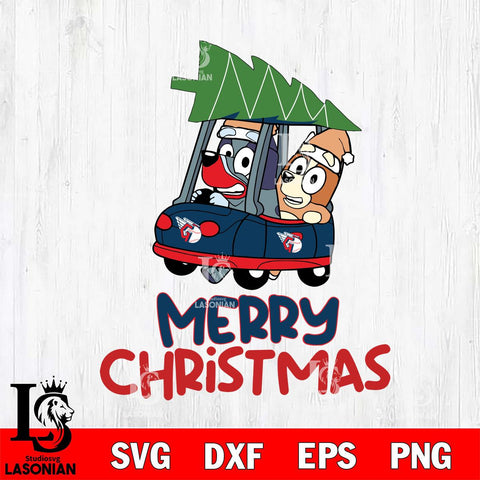 Cleveland Guardians Bluey Merry Christmas Svg Eps Dxf Png File, Digital Download