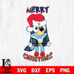 Cleveland Guardians Bluey Merry Christmas Bluey Santa Claus Svg Eps Dxf Png File, Digital Download