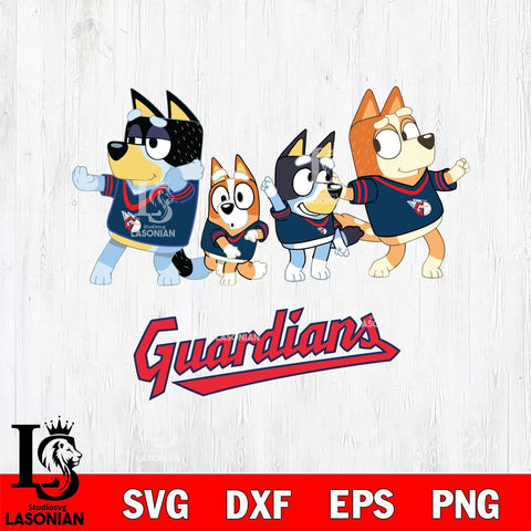 Cleveland Guardians Bluey Mode Dance Squats Svg Eps Dxf Png File, Digital Download, Instant Download