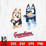 Cleveland Guardians Bluey with Chilli Dance Svg Eps Dxf Png File, Digital Download, Instant Download