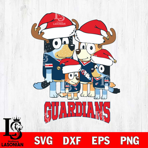 Cleveland Guardians Christmas Bluey Santa Family Cricut , Christmas Svg , Bluey svg , Digital Download, dxf eps png pdf file