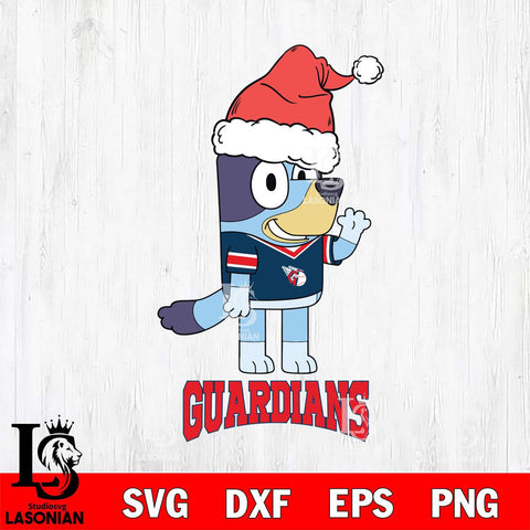 Cleveland Guardians Christmas Bluey Say Hi Cricut , Christmas Svg , Bluey svg , Digital Download, dxf eps png pdf file