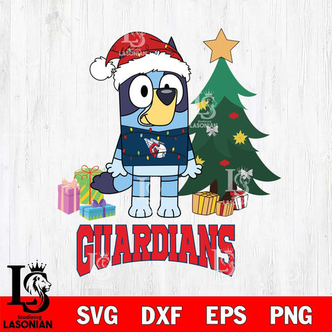 Cleveland Guardians Christmas Bluey Tree Sport Cricut , Christmas Svg , Bluey svg , Digital Download, dxf eps png pdf file