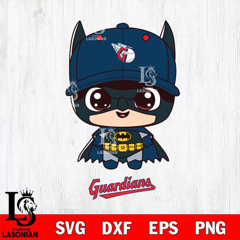 Cleveland Guardians Cute Batman Baseball Svg Eps Dxf Png File,MLB File Cut ,Baseball Digital Download , Instant Download, Cut Svg Files