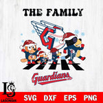 Cleveland Guardians Family Bluey Christmas Svg Eps Dxf Png File, Digital Download