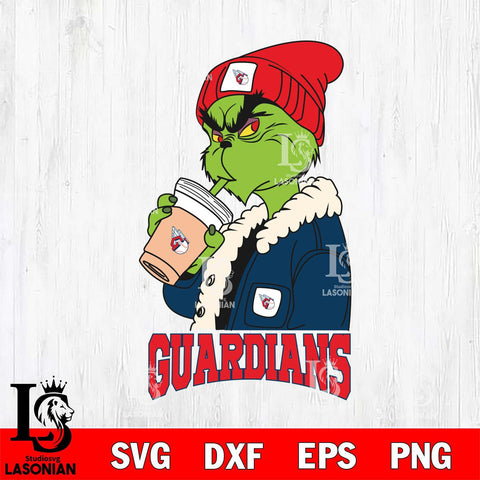 Cleveland Guardians Grinch Bougie Football Svg Eps Dxf Png File, Digital Download, Instant Download